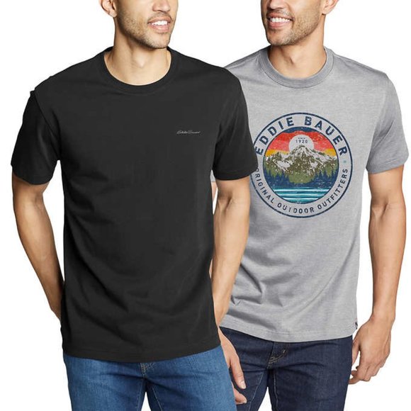 New Eddie Bauer Men’s Tees, 2-Pack - Picture 1 of 4